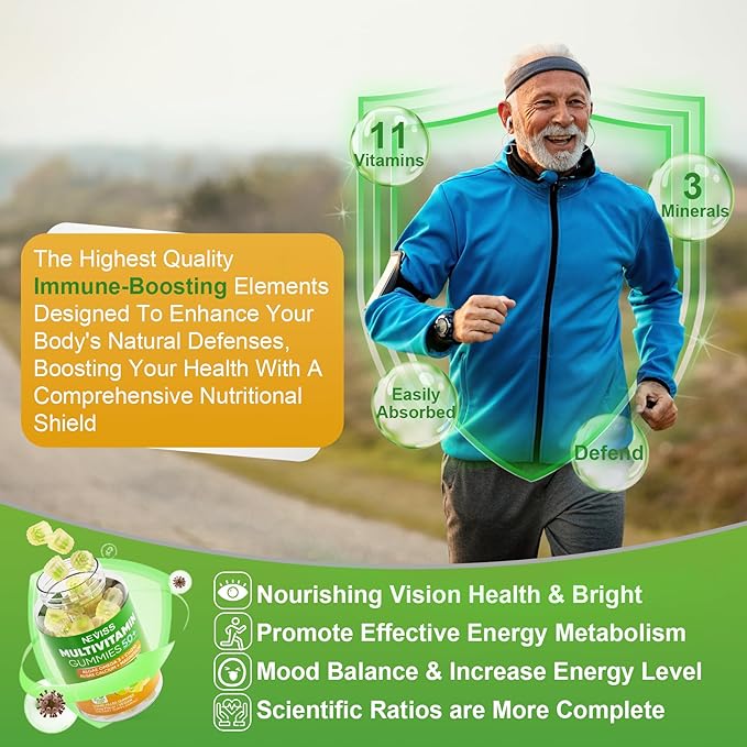 NEVISS Bundle - Women&ampMen 50+ Multivitamin 1 Pack + CoQ10 250mg Gummies