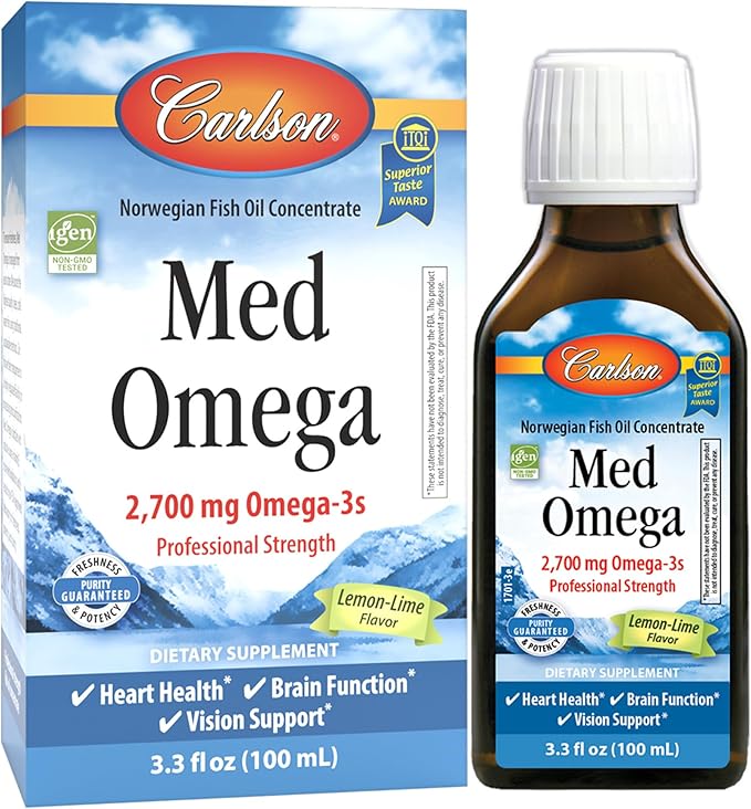 Carlson Med Omega Lemon-Lime 2700 mg Omega-3s 100 mL
