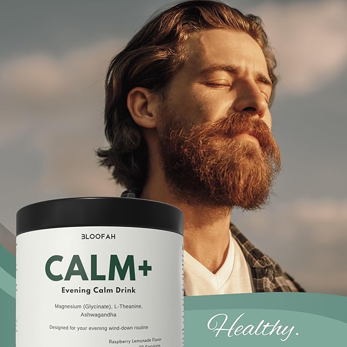 Calm+ Evening Drink Mix for Relaxation (Magnesium Glycinate L-Theanine &amp Ashwagandha) Ultra Powdered Drink for Cortisol Balance &amp Evening Wind-Down Ritual &amp Daily Balance – 30 Servings