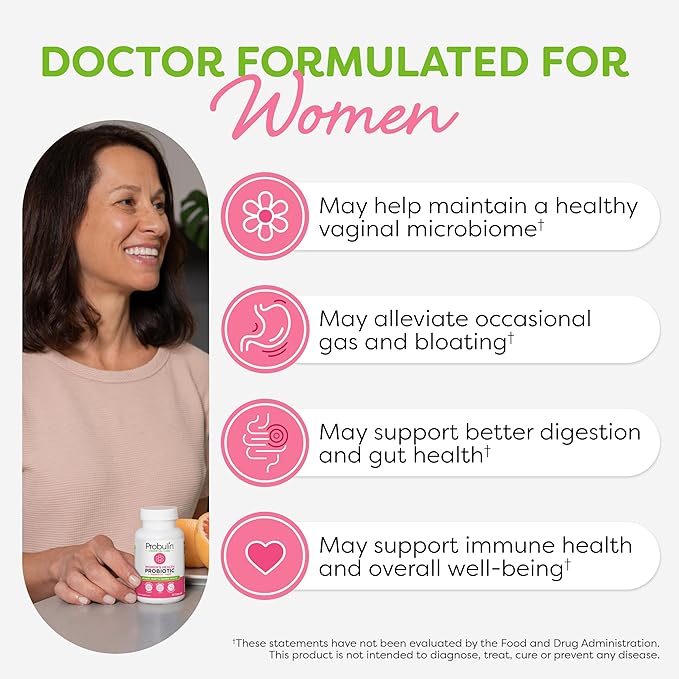 Probulin Women’s Probiotic + Colon Support Bundle – Daily Vaginal Digestive &amp Immune Health – 2-Pack 20 Billion CFU Vegan 30 Count Each
