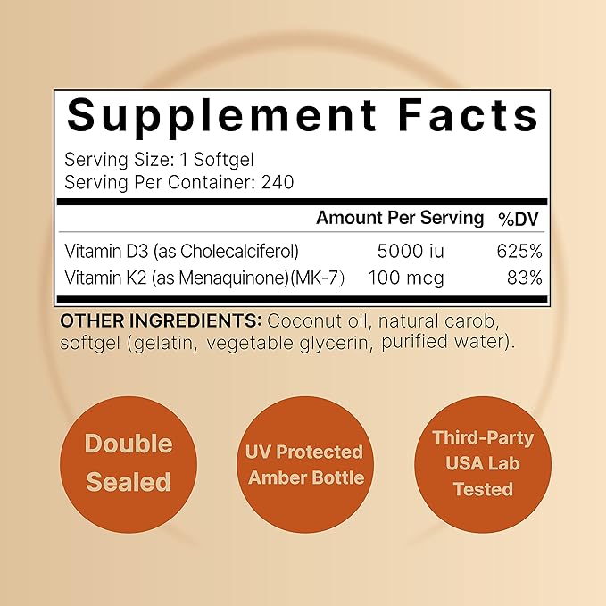 NatureBell Vitamin D3 5000 K2 (MK7) with Virgin Coconut Oil &amp &amp Advanced Electrolyte Hydration Pills Bundle Pack | Bioavailable Virgin Coconut Oil Softgels | Fast Hydrating Keto Electrolytes