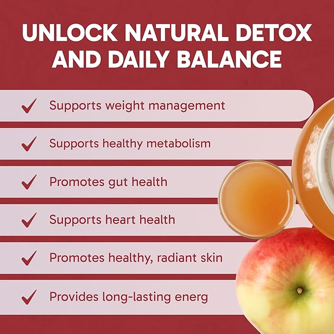 Clinical Effects Apple Cider Vinegar Capsules - 1300mg Pure Apple Cider Vinegar for Weight Management Heart Health and Energy Support - 60 Veggie ACV Pills - Made in The USA