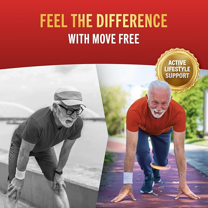 Move Free Advanced 5-Day Joint Support Supplement with Turmeric Curcumin &amp Tamarind (TamaFlex) Glucosamine &amp Vitamin D3 for Joint Health Bone Strength Cartilage and Knee Range of Motion. 9