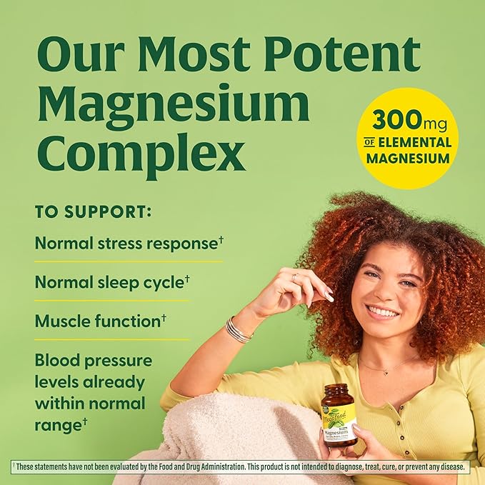 MegaFood Magnesium 300 mg (60 Capsules) &amp Omega-3 Fish Oil (90 Softgels) Bundle - Magnesium Glycinate Citrate &amp Malate for Heart &amp Nerve Health - Fish Oil for Heart Brain Joint &amp Im