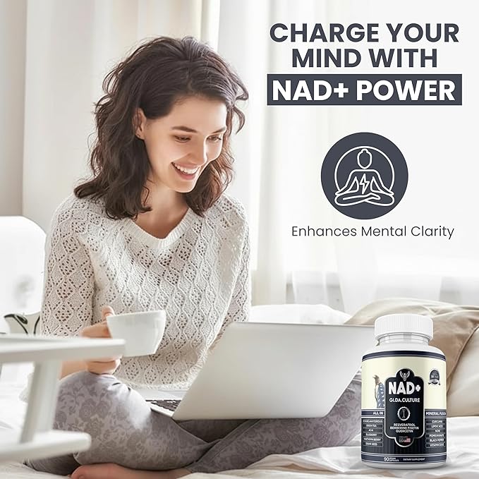 Sea Moss + Shilajit + NAD+ Capsules – Complete Cellular Health Energy Detox Immunity &amp Vitality Stack – 92 Minerals Fulvic Acid Anti-Aging – Vegan Supplement