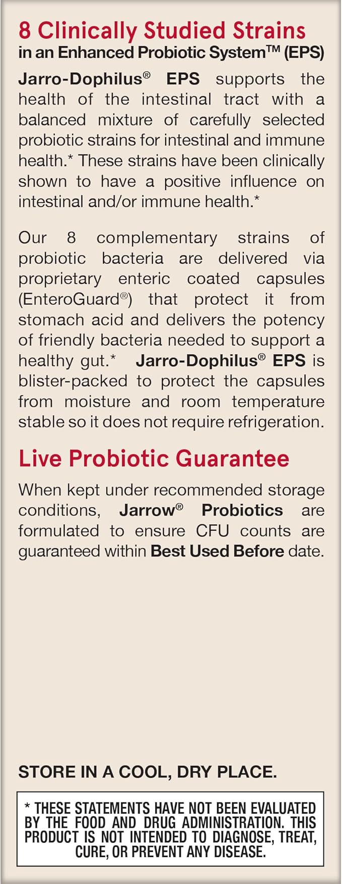 Jarrow Formulas Jarro-Dophilus EPS Probiotics 25 Billion CFU for Intestinal Tract Support Gut Health Probiotics Supplements for Women and Men 60 Veggie Capsules Up to a 60 Day Supply 12 Packs