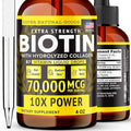Super Natural Goods Liquid Biotin &amp Collagen 70000mcg Hair Growth Vitamin Drops - Radiant Skin Strong Nail Support - High Potency Hair Loss Supplement for Damaged Strands for Men &amp Women (4