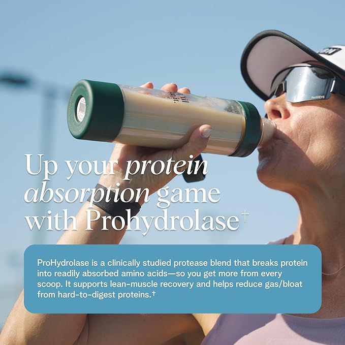 Ora Vegan Protein Powder for Lifelong Strength - 23g Per Serv - Plus Tart Cherry for Joint Health &amp ProHydrolase for Protein Absorption - Organic Gluten-Free - Vanilla Flavor 20 Servings