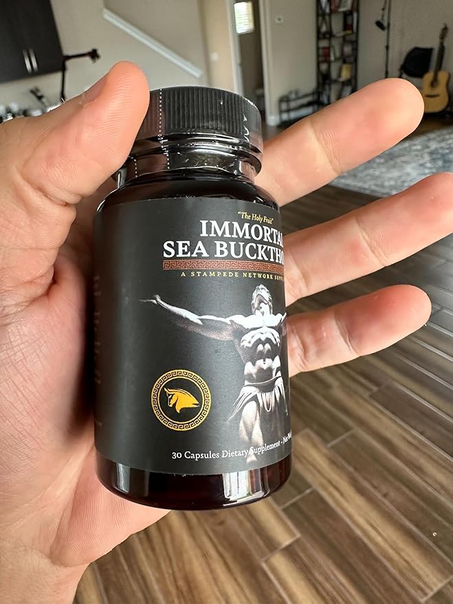 Immortal Sea Buckthorn Capsules – Ancient Power Modern Vitality for Men and Women with Omega 3 6 7 9 and Antioxidants for Radiant Skin Energy &amp Immune Support.