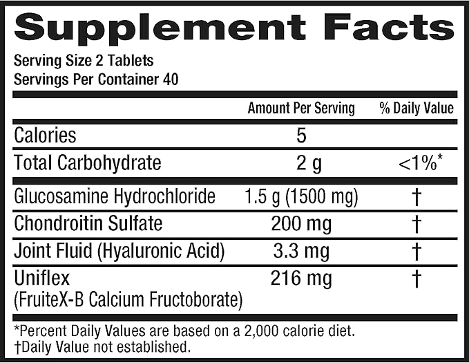 Move Free Triple Strength Glucosamine Chondroitin and Hyaluronic Acid Joint Supplement 80 Count