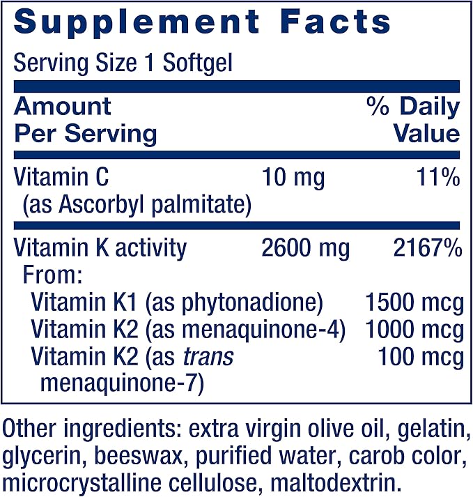 Life Extension Super Ubiquinol CoQ10 with Enhanced Mitochondrial Support &amp Super K Vitamin K1 Vitamin K2 mk-7 Vitamin K2 mk-4