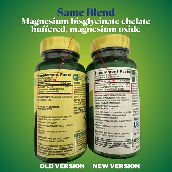 KP+ Magnesium 200 mg | Sleep Support | Bone &amp Muscle Health | 60 Vegetarian Capsules | Pack of 3