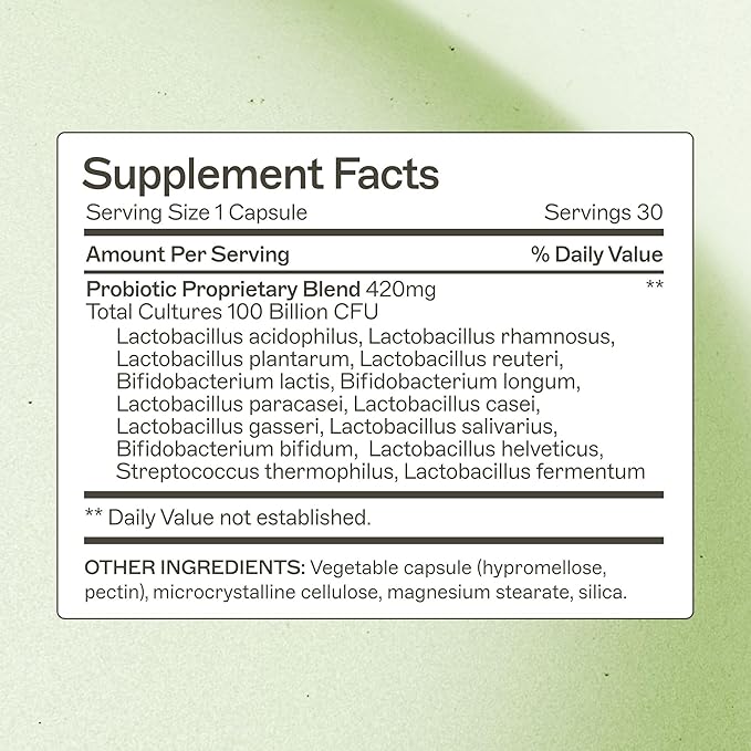 Amy Myers MD Probiotic Capsules 100 Billion - Maximum Strength Daily Probiotic - Gastrointestinal Health Supplement - Digestion &amp Immune Support
