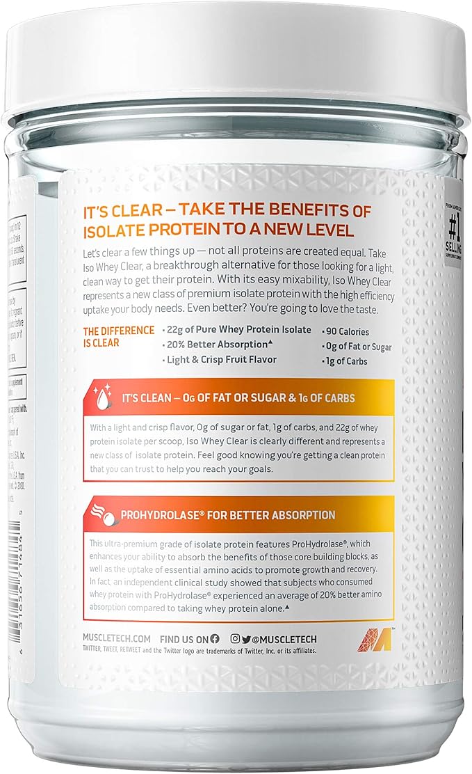 MuscleTech Creatine + Whey Protein Isolate Bundle Platinum Creatine Iso Whey Clear Orange