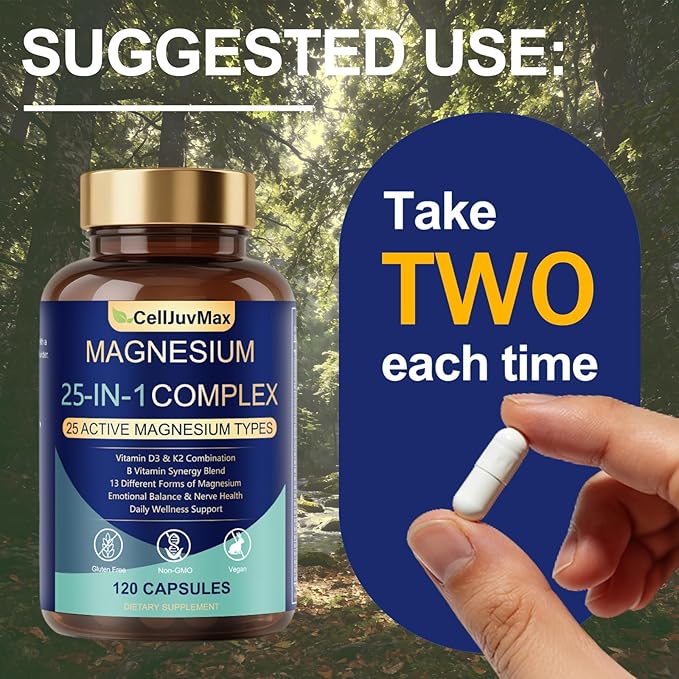 25-in-1 Magnesium Complex | Multi-Form Absorbable Blend for Daily Nutritional Support 120 Vegan Caps (1)