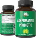 Peak Performance Akkermansia Probiotic to Increase GLP-1 Production - Ultra High Strength Akkermansia Muciniphila Live Strain with Prebiotic Fiber for Gut Health - Delayed Release 3rd Party Tested