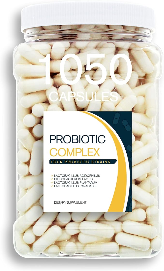 Probiotic Blend - 1050CT Value Size Bottle of Multiple Strains of Key Bacteria Include Lactobacillus Acidophilus Bifidobacterium Lactis L. Plantarum L. Paracasei
