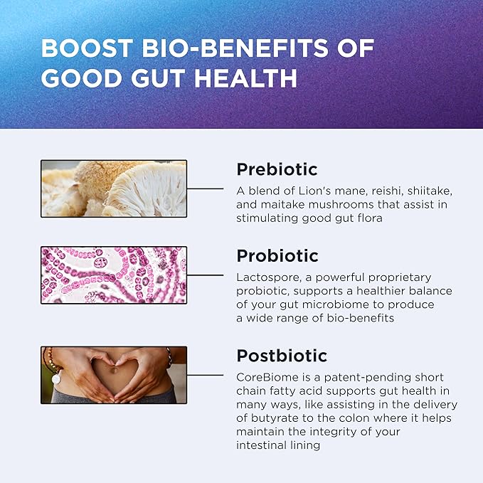 DR. EMIL NUTRITION Total Gut Health Complex - Prebiotic + Probiotic + Postbiotic Gut Health Supplements for Women and Men - Probiotics for Digestive Health &amp Gut Health 120 Capsules