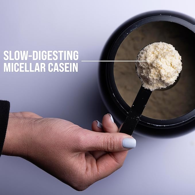 Rule 1 Casein Protein - 25g Protein and 11g EAAs Per Serving from Slow-Release Micellar Casein for Overnight Recovery and Sustained Delivery Between Meals (2 Pounds* Vanilla Crème)