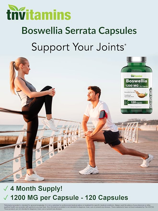 Boswellia Serrata 1200mg (120 Capsules) &amp Glucosamine Chondroitin MSM Complex 4000mg (240 Capsules)