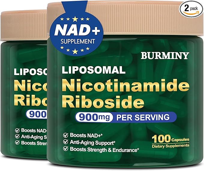 NAD Supplement NAD Nicotinamide Riboside Resveratrol 900mg Liposomal NAD Supplements for Women &amp Man High Purity NMNH Supplement Alternative for Anti-Aging Energy Focus - 2Pcs