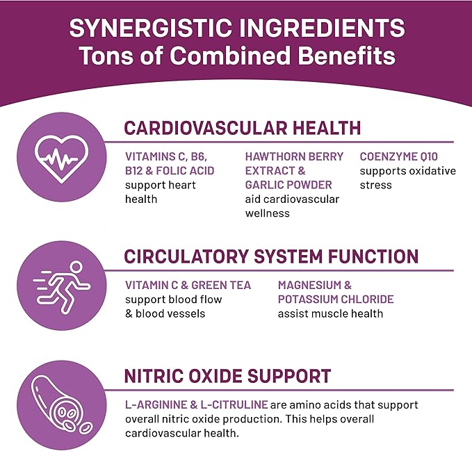 Liquid Collagen Biotin (2pk) and Nitric Oxide (1pk) Supplement Bundle - Potent Vitamins for Hair Skin Nails Heart Circulatory and Lipid Support - Non-GMO Vegan Gluten-Free