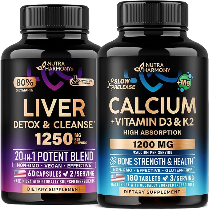 NUTRAHARMONY Liver Support &amp Calcium Supplement