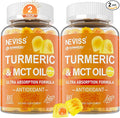 Turmeric Gummies 1000mg w/MCT Oil C8 C10 Organic Antioxidant Turmeric Curcumin Supplement with Black Pepper Extract Support Comfort Boost Energy Ultra Absorption Sugar Free 120Cts
