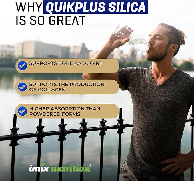 QuikPlus Liquid Mineral Supplement for Adults – Vegan Gluten-Free All Natural Highly Bioavailable – 2 oz Bottle (Silica)