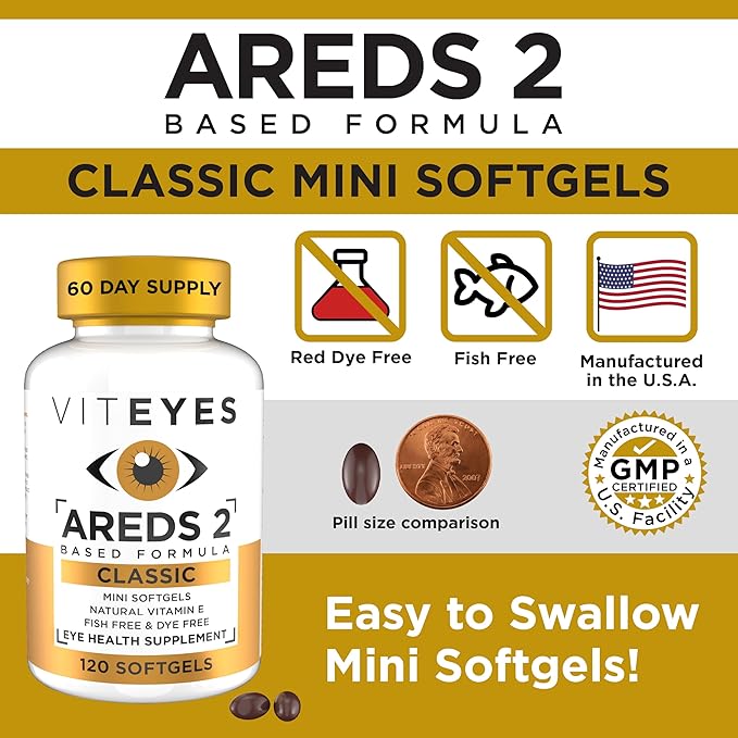 VITEYES® AREDS 2 Softgels 120 Count - Single Daily Dose Eye Vitamin