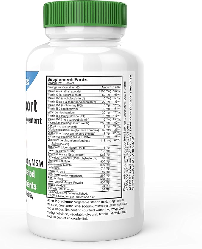 DrFormulas Joint Support Supplements for Men &amp Women | Glucosamine Chondroitin Msm (Mendamine) 60 Day Supply