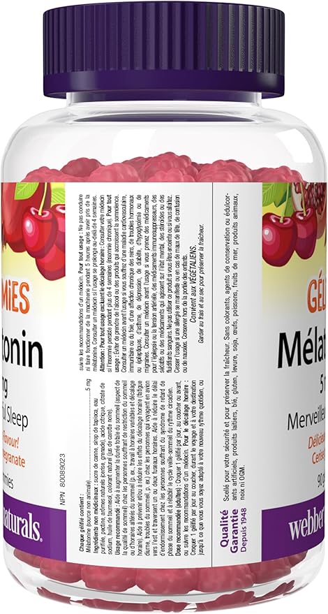 Webber Naturals Melatonin 5 Mg Gummy 90 Count