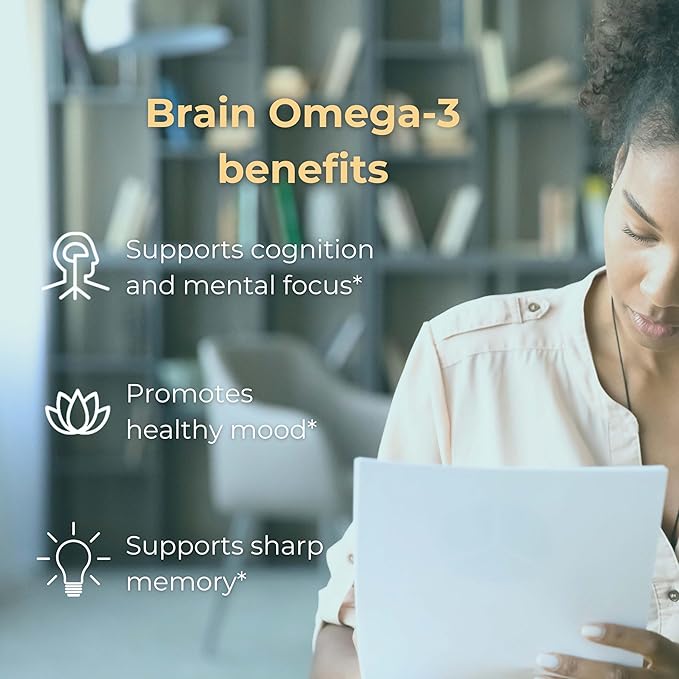 Iwi Omega-3 &amp Brain Omega-3 Bundle 30 Servings Vegan Plant-Based Algae Omega 3 with EPA + DHA Krill &amp Fish Oil Alternative No Fishy Aftertaste