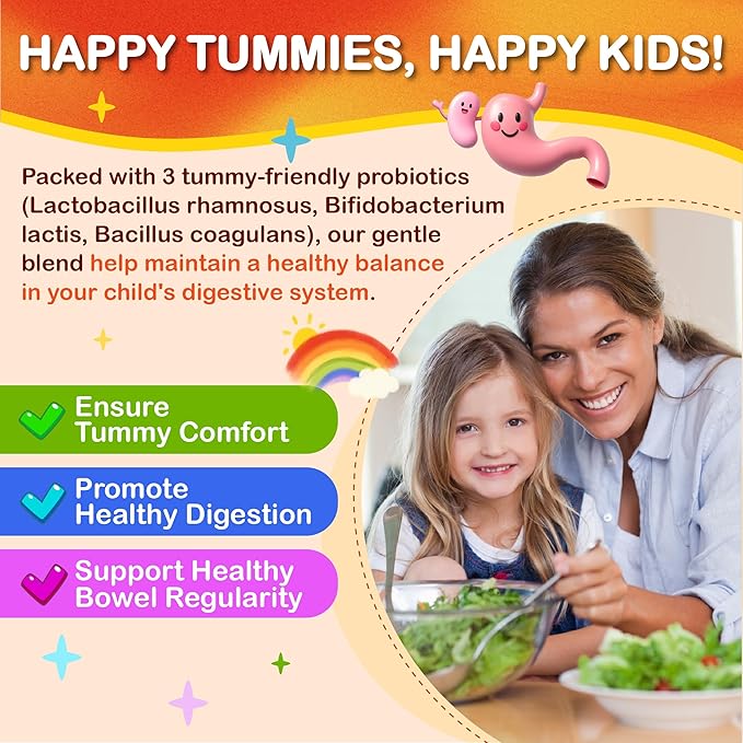 Sugar Free Kids Multivitamin Gummies - Kids Vitamins with Iron Probiotics &amp Omega-3 for Healthy Growth - Plus Elderberry Vitamin C D3 &amp Zinc for Immunity - Ages 4-12 Natural Peach Flavor