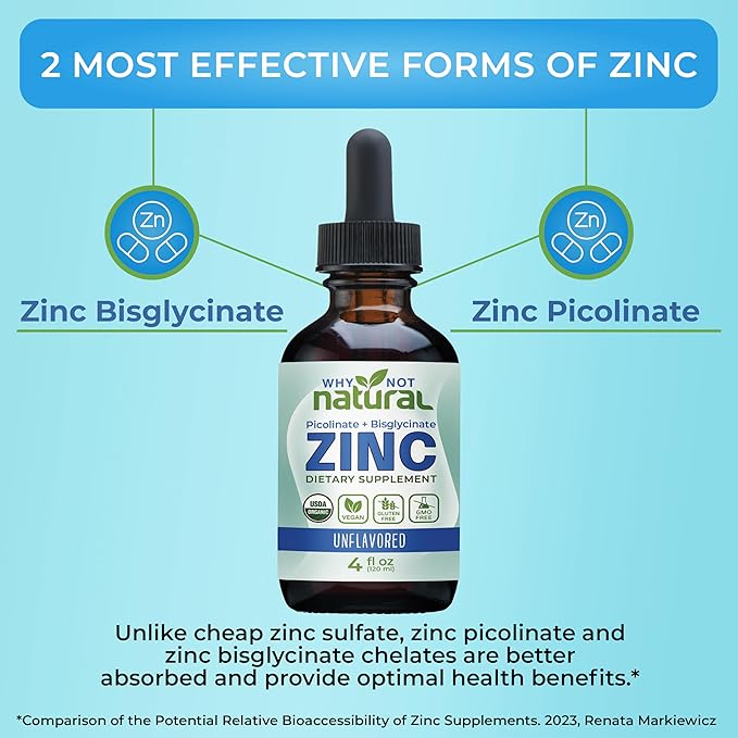 Organic Liquid Zinc and Vitamin D3K2 Drops