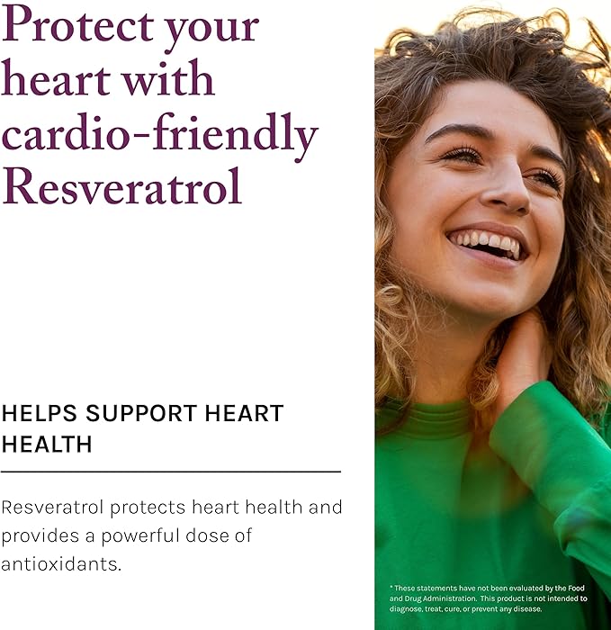 Reserveage Beauty Resveratrol 100 mg Antioxidant Supplement for Heart and Cellular Health Supports Healthy Aging and Immune System Paleo Keto 60 Capsules (60 Servings)