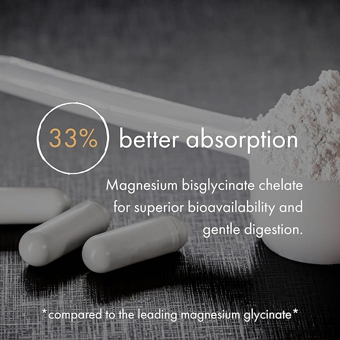 NAOMI Magnesium Glycinate - Bioactive Fully Reacted Premium High Absorption - Supports Muscle Nerve &amp Heart Health - Chelamax Magnesium Bisglycinate - 90 Capsules 45 Day Supply