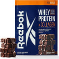 Reebok Whey Protein Powder + Collagen Peptides | 25g Protein with 9 Essential Amino Acids | Muscle Recovery Joint &amp Gut Support | Informed-Sport Certified | REEbuild Chocolate Fudge Flavor 1.3 l