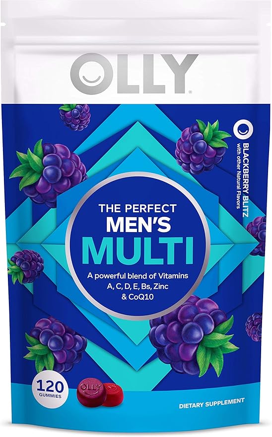 OLLY Hello Happy Gummy Worms Mood Support with Vitamin D Saffron - 90 Count Men's Multivitamin Gummy Immune Support with Vitamins A C D E B Lycopene Zinc - 120 Count
