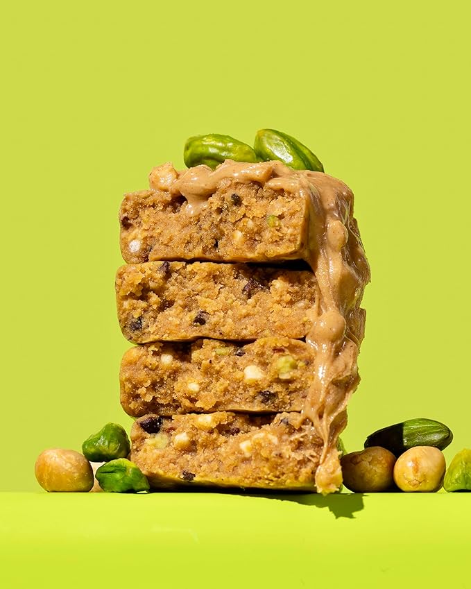 War on Sugar Peanut Butter Pistachio - High Protein Bars No Sugar Added 15g Protein 7g Net Carbs Keto Friendly Gluten Free All-Natural Ingredients Monk Fruit Sweetened No Crash - 12 Count Box