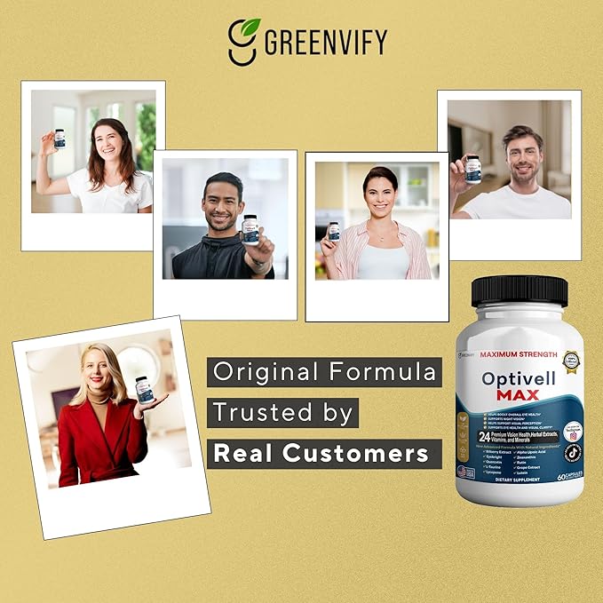 Optivell MAX Eye Health Supplement 24 Premium Vision Vitamins &amp Minerals 60 Capsules 30 Day Supply (1)