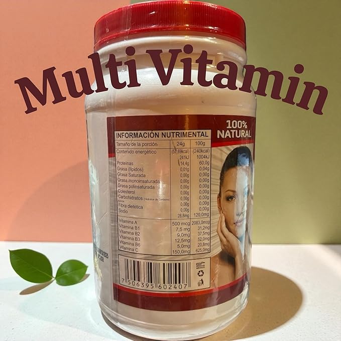 Cosmo Natural Hydrolyzed Collagen Powder Enhancer Hibiscus &amp Pomegranate Flavor 2.2lbs with Vitamins A B1 B2 B3 B6 C Natural Drink Mix ShakesSmoothies Jamaica con Granada
