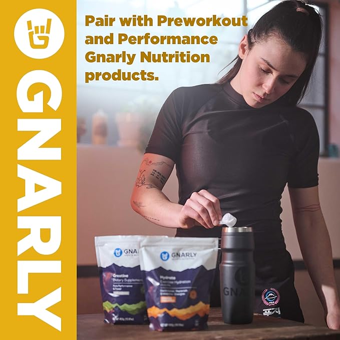 Gnarly Nutrition Vanilla Protein Powder – NSF Sport Certified – 25g Protein Muscle Repair – Grass Fed Whey Powder Smooth Taste – Vanilla 32 oz