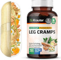 BIO KRAUTER® Magnesium Glycinate for Leg Сramps &amp Relax - 5-in-1 Formula Magnesium Glycinate 400mg with Turmeric Black Cohosh Ginger Chamomile 1200 mg 100 Caps - No Fillers Non-GMO 50-Day Sup
