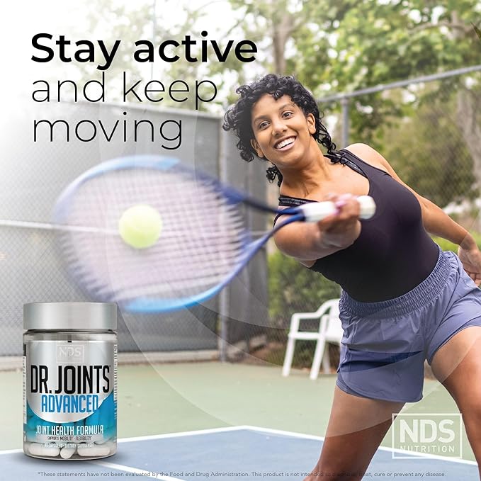 NDS Nutrition Advanced - Joint Health Formula with FruiteX-B Glucosamine &amp Chondroitin - Improved Mobility &amp Flexibility - 90 Capsules