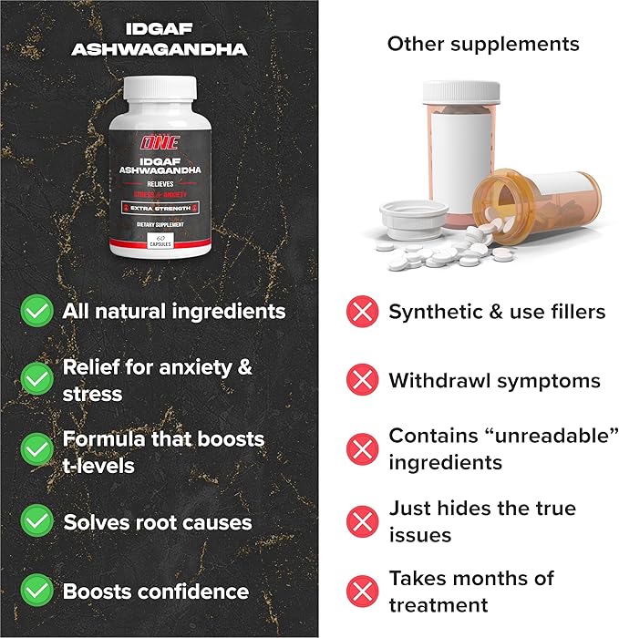 Stress Support – Ashwagandha Supplement for Calm &amp Balance – 60 Capsules Non-GMO Gluten-Free
