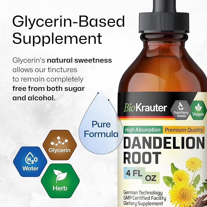 BIO KRAUTER Dandelion Tincture 4 Fl. Oz. &amp Milk Thistle Tincture Fl. Oz.