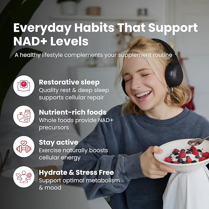 Revive | NAD+ Supplement Tablets for Men &amp Women | NAD Supplement Powered by RiaGev®-SR | Cellular Energy Metabolism Brain and Healthy Aging Support | Vegan Non-GMO &amp Gluten-Free (90 Tablet