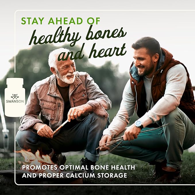 Swanson Maximum Strength Vitamin K2 (MK-7) Bone and Heart Health Supplement for Adults Over 50 Seeking Calcium Regulation - 200 mcg from Japanese Natto (30 Softgels)