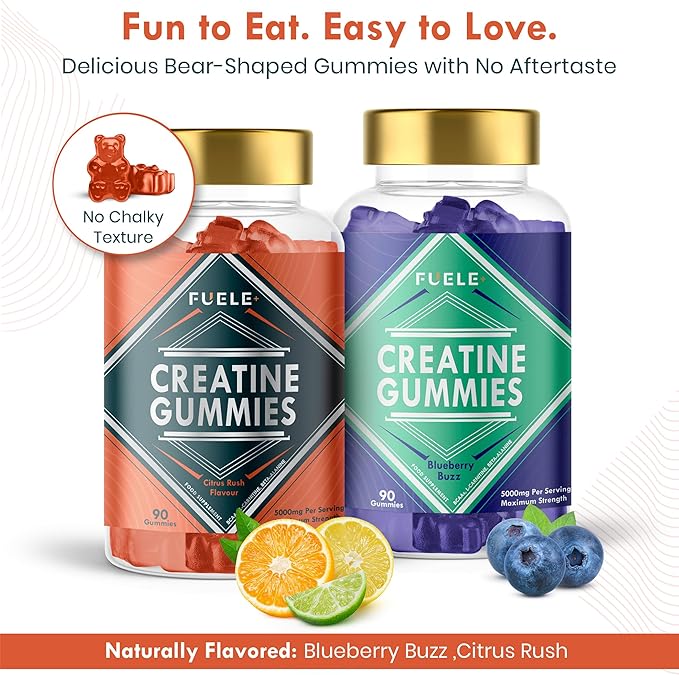 Creatine Monohydrate with L-Carnitine Beta-Alanine BCAAs - Enhance Performance and Recovery with Creatine Gummies and Pre Workout for Fitness and Atheletes - 5000mg Per Serving